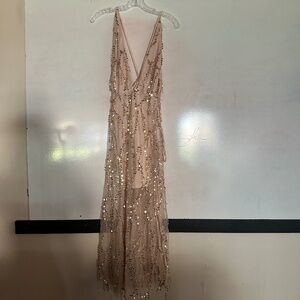 Gold sequin  formal dress
